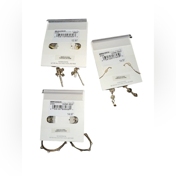 Nordstrom Melrose & Market lot of gold Tone earrings hopes and dangles - Picture 4 of 7